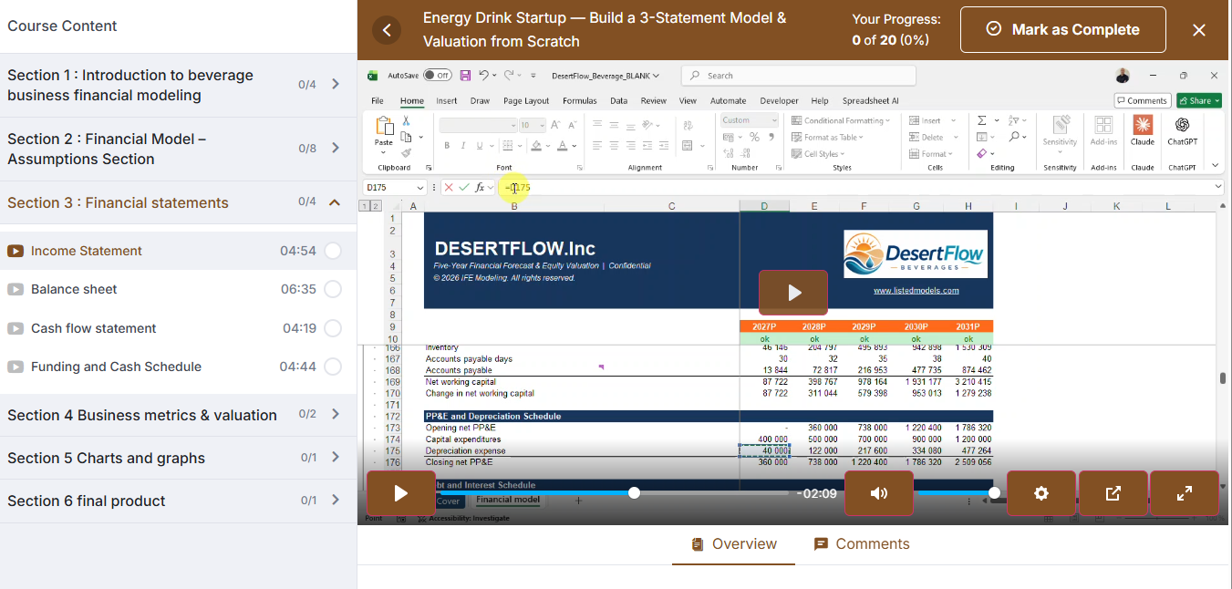 Listed Models financial modeling case study learning platform and course modules
